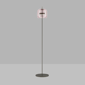 Luxiono Lighting Glass Floor Lamp with Matt Steel Structure & Blown Glass Shade | 68-Inch Modern LED Floor Light for Living Room & Bedroom – Luxiono Lighting