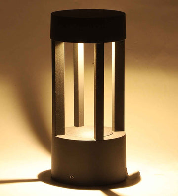 Luxiono Lighting LED 300MM Bollard Outdoor Garden Light – Grey Body with Acrylic Diffuser | Warm White Light for Pathways, Parks, Driveways & Yards