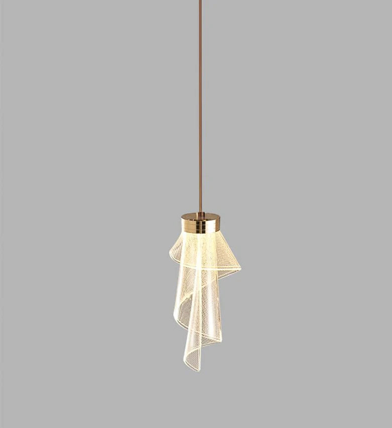 Luxiono Lighting led Gold Acrylic Pendant Ceiling Lamp Light - Warm White