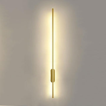 Luxiono Lighting  LuminAlum Wall Light Fixture | Indoor Long Wall Lamp for Living Room, Bedroom, Hall, Lobby, Showroom, Home Decor -60cm (Inbuilt LED) Golden Body