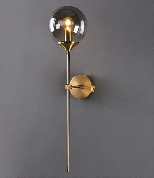 Luxiono Lighting Richard Wall Light for Living Room, Bedroom, Hall, Lobby, Showroom Balcony, Home Decoration - Smoky Glass (Bulb Included) Pack of 1