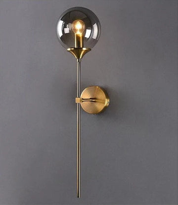 Luxiono Lighting Richard Wall Light for Living Room, Bedroom, Hall, Lobby, Showroom Balcony, Home Decoration - Smoky Glass (Bulb Included) Pack of 1