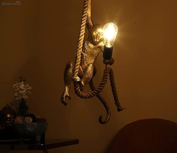 Monkey Vintage Rope Pendant Lamp/Ceiling Light/Ceiling Lamp to Décor Home/Living Room/Bedroom/Office/Dining/Cafe/Restaurants