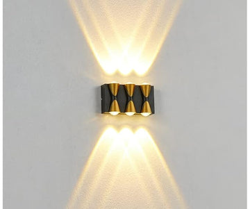 6 LED Up/Down Outdoor Wall Light – Warm White | Luxiono Lighting