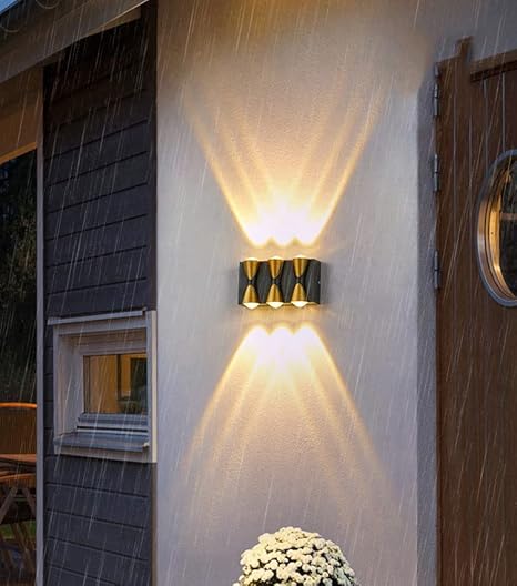 6 LED Up/Down Outdoor Wall Light – Warm White | Luxiono Lighting