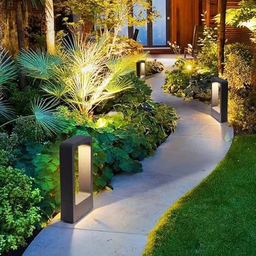 Luxiono Lighting Fountains & Pools 1 FT (10 WATT) MORA Bollard Light/Garden Path Light/Pathway Lamp/Landscape Light.(Warm White (3000K) (Pack of 1)