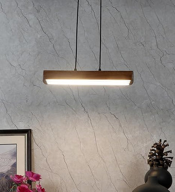 Luxiono Lighting Sheesham Wood Hanging Pendant Ceiling Light | 27W Warm White LED | Luxurious Home Decor | Bedroom, Living Room, Dining Room, Kitchen, Hallway