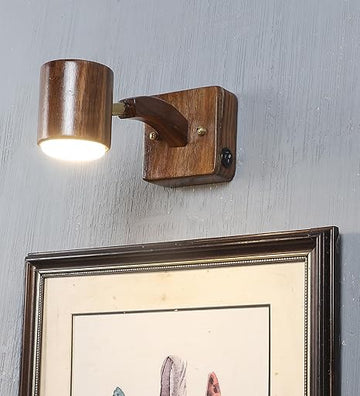 Fully Handmade Stylish Spotlight | Focus Light | Mirror Light | Wall Light for Bedroom, Living Room, Dining Room, Study Room | 9W in-Built Warm White LED | On-Off Switch | Adjustable Head