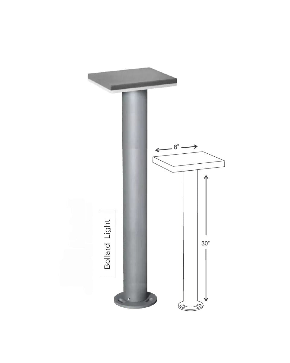 Luxiono Lighting 30″ Garden Bollard Light (7082) 12W Outdoor Pathway Light