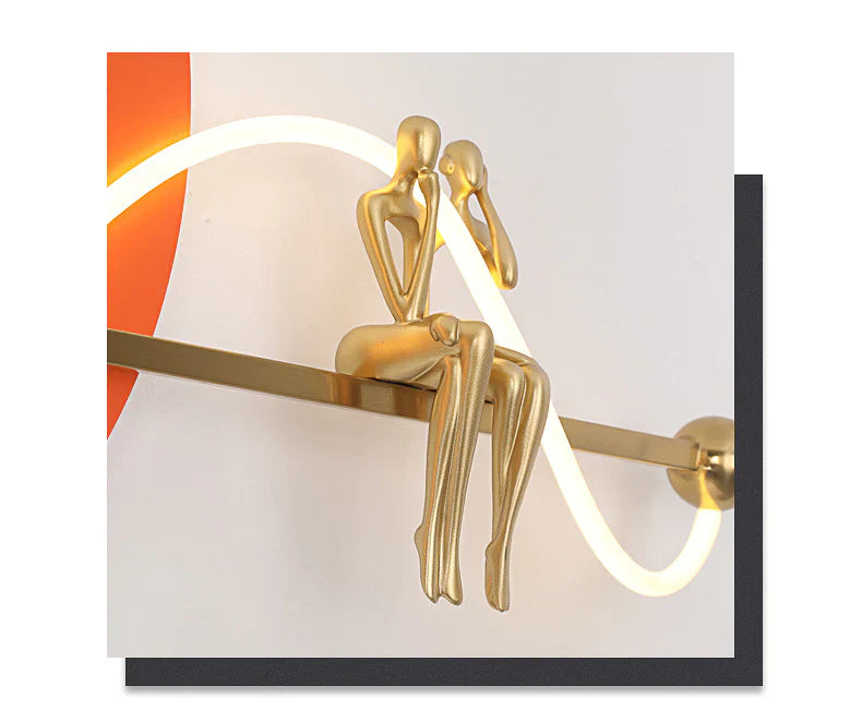 Luxiono Lighting Orange Decor Double Lady linear wall light