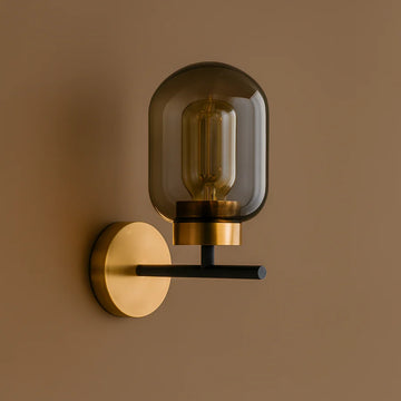 Luxiono Lighting The Glass Wall Light Amber Glass shade