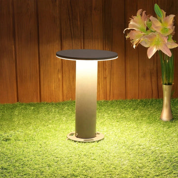 Luxiono Lighting Nordic Circular Outdoor Bollard Light - For Garden, Pathways & Landscape Lighting