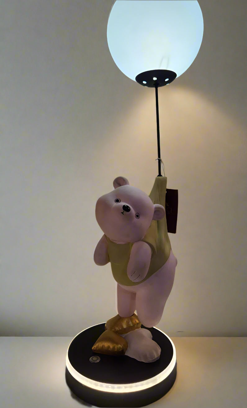 Luxiono Lighting Polar Bear Table lamp  Sculpture for Living Room Bookshelf Decor Brown