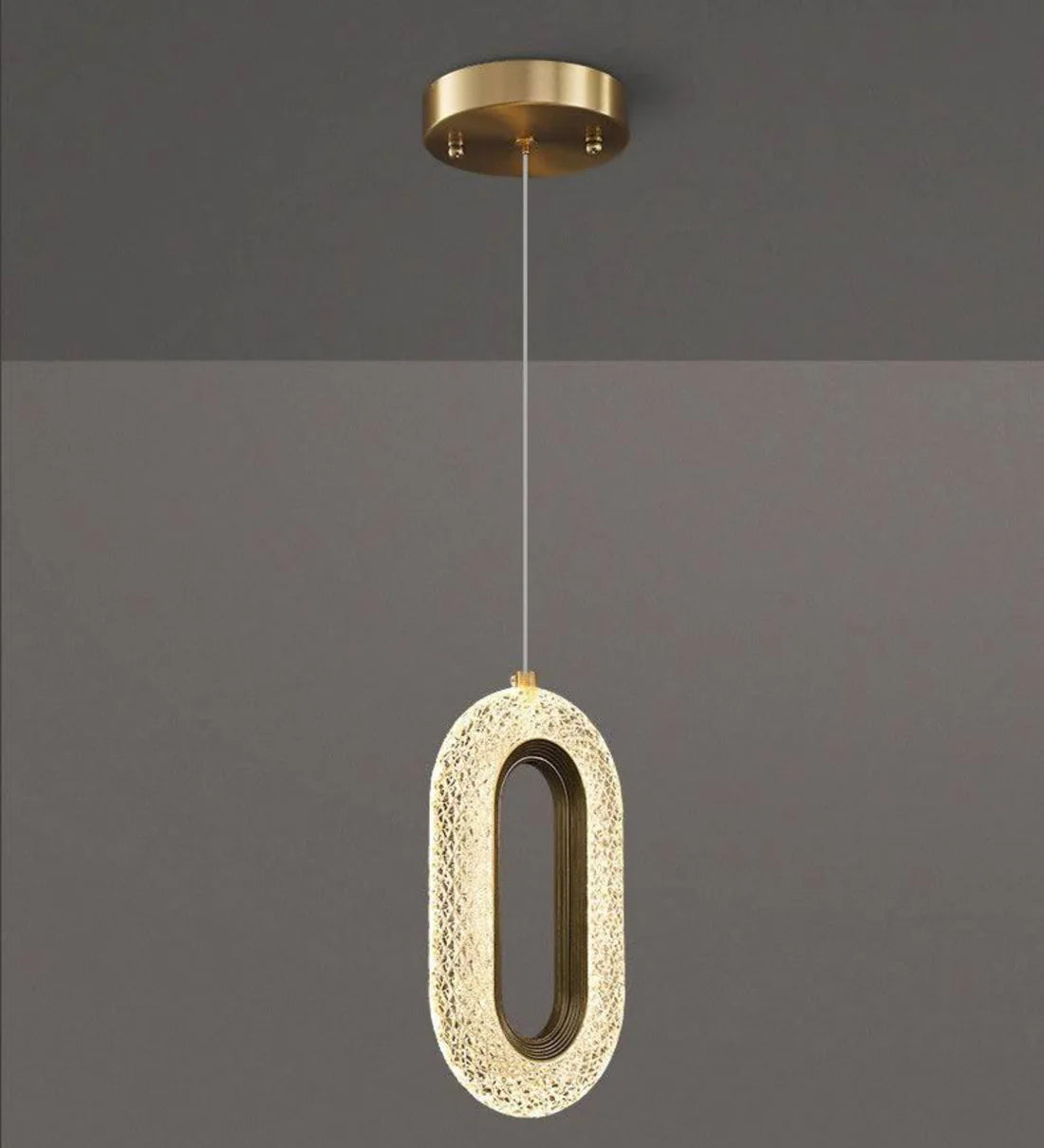 Luxiono Lighting Nordic modern oval pendant light for bedroom and Living room