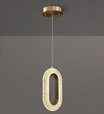 Luxiono Lighting Nordic modern oval pendant light for bedroom and Living room